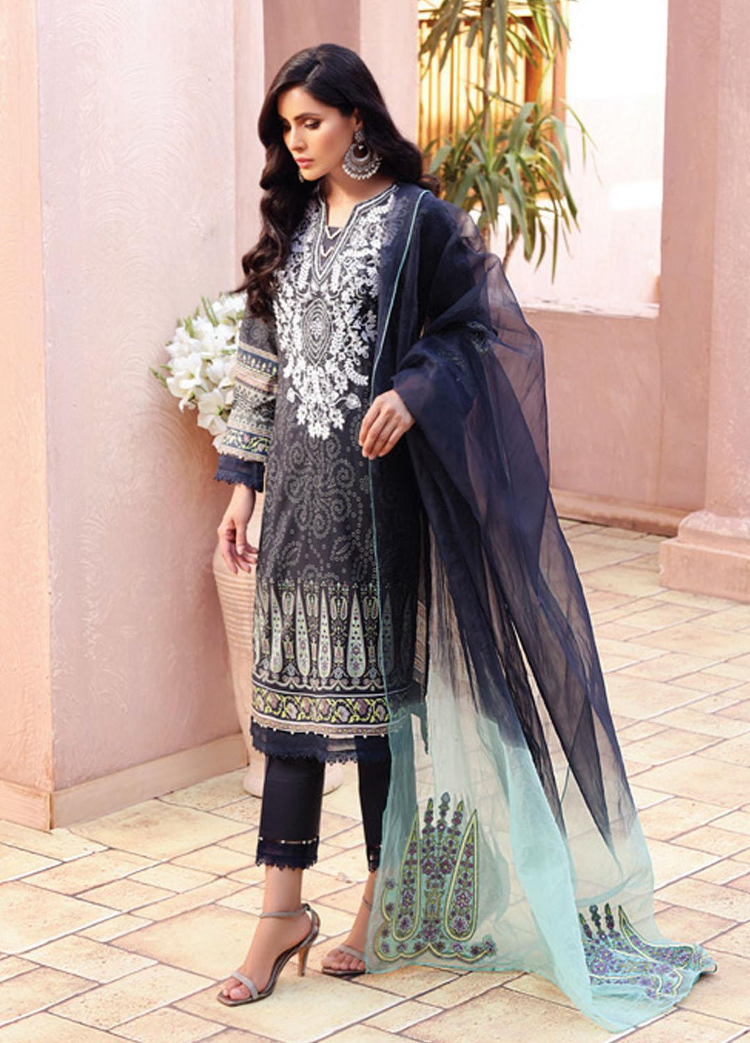 Festive Hues By Al Zohaib Embroidered Lawn Suits Unstitched 3 Piece AZ21-FH2 10 - Summer Collection