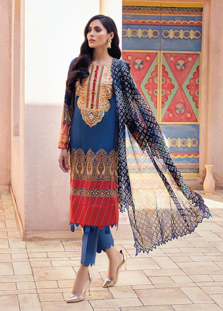 Festive Hues By Al Zohaib Embroidered Lawn Suits Unstitched 3 Piece AZ21-FH2 12 - Summer Collection