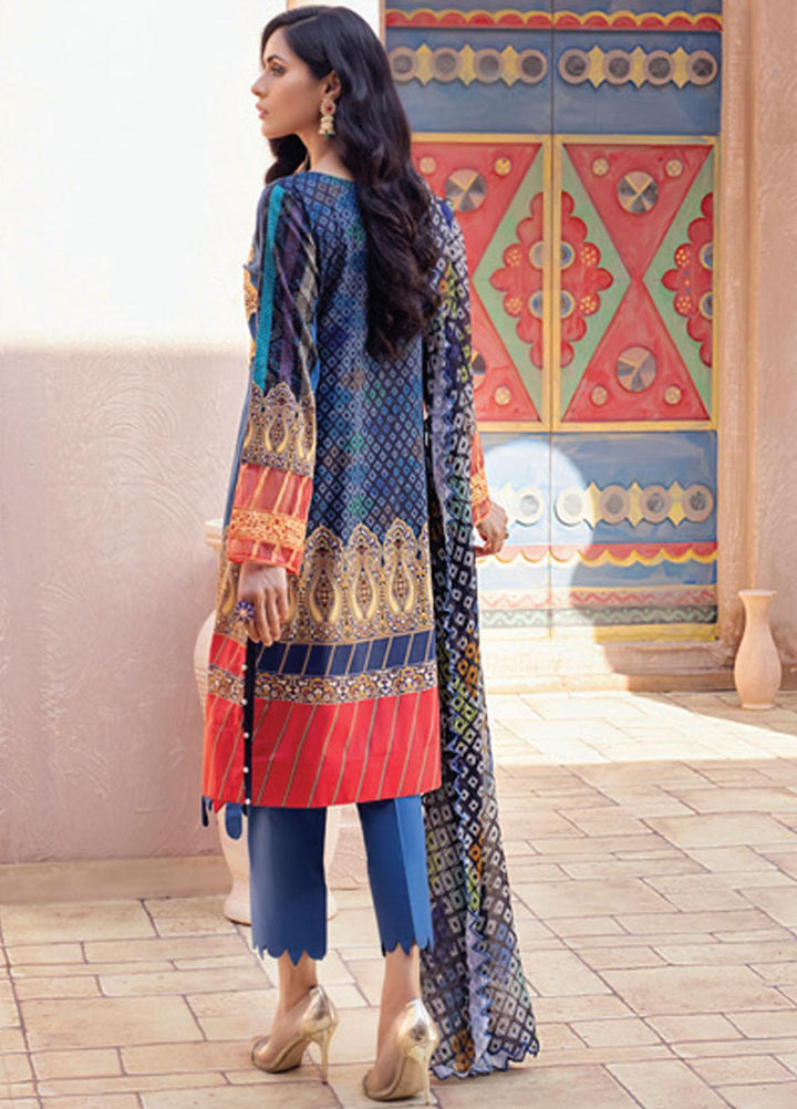 Festive Hues By Al Zohaib Embroidered Lawn Suits Unstitched 3 Piece AZ21-FH2 12 - Summer Collection