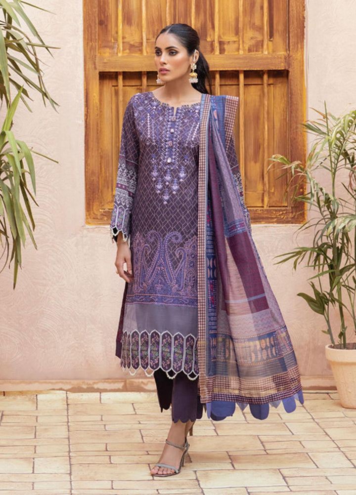 Festive Hues By Al Zohaib Embroidered Lawn Suits Unstitched 3 Piece AZ21-FH2 13 - Summer Collection