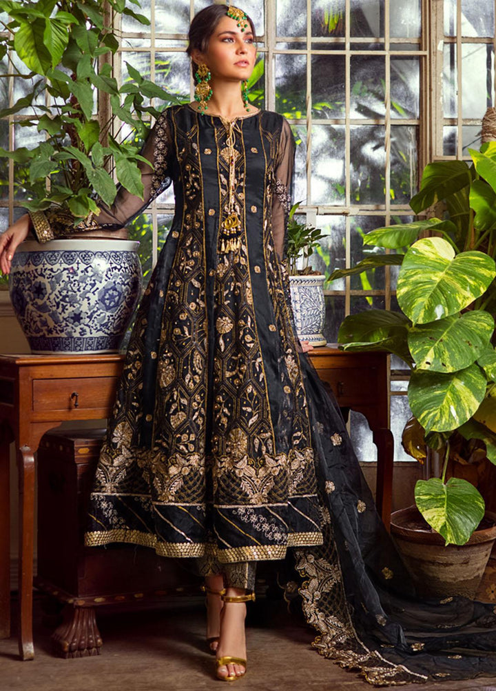 Al Zohaib Embroidered Organza Suits Unstitched 3 Piece AZ22FW 03 Iris - Luxury Collection