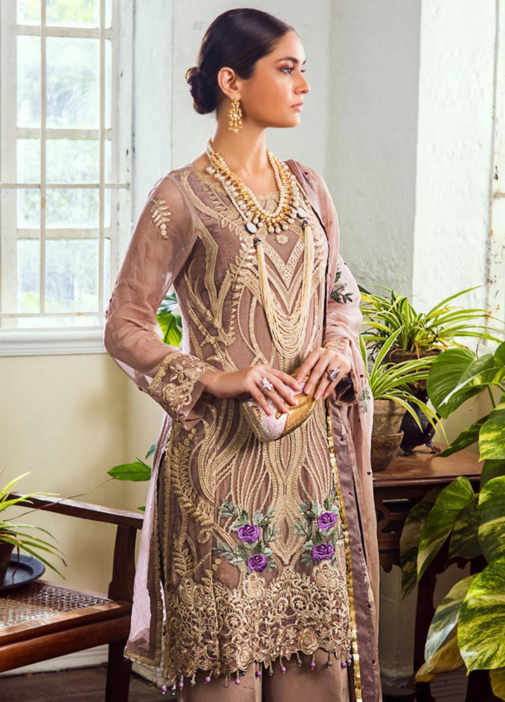 Al Zohaib Embroidered Chiffon Suits Unstitched 3 Piece AZ22FW 04 Valentino - Luxury Collection