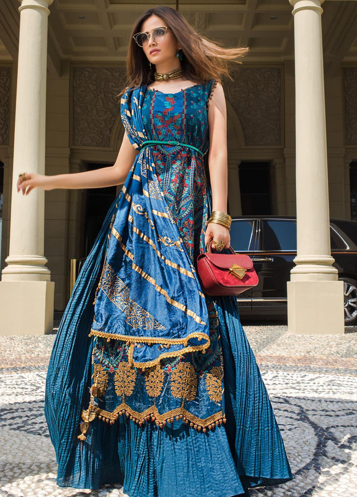 Mahiymaan By Al Zohaib Embroidered Lawn Suits Unstitched 3 Piece MAH21AZ D-02-A - Summer Collection