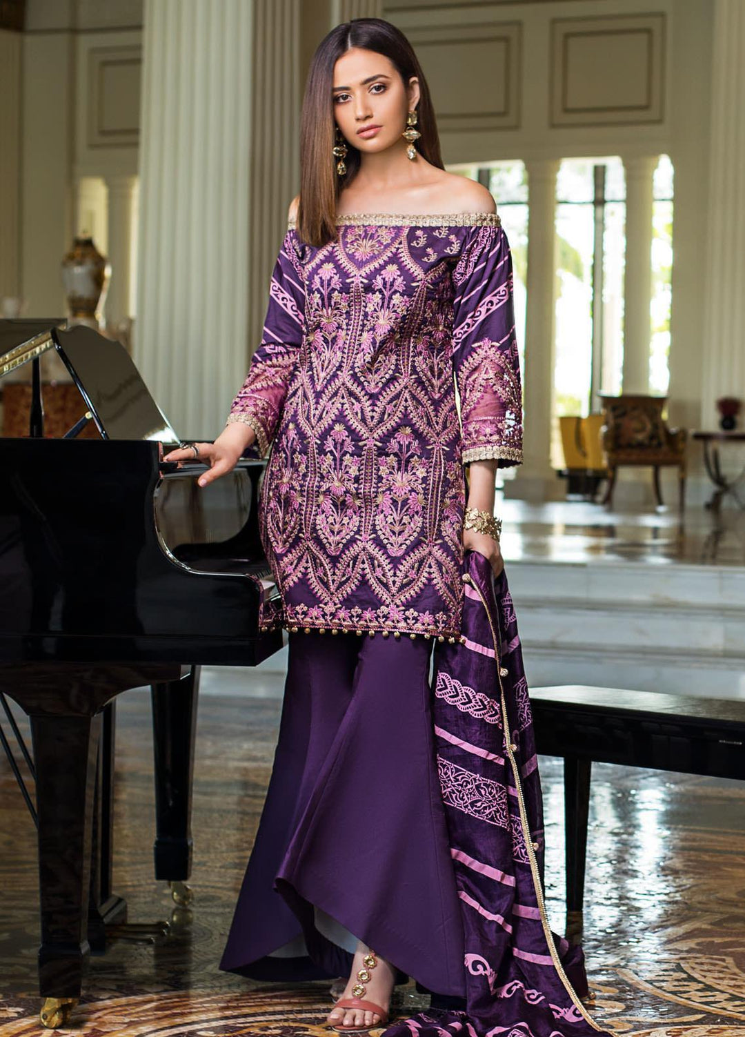 Mahiymaan By Al Zohaib Embroidered Lawn Suits Unstitched 3 Piece MAH21AZ D-02-B - Summer Collection