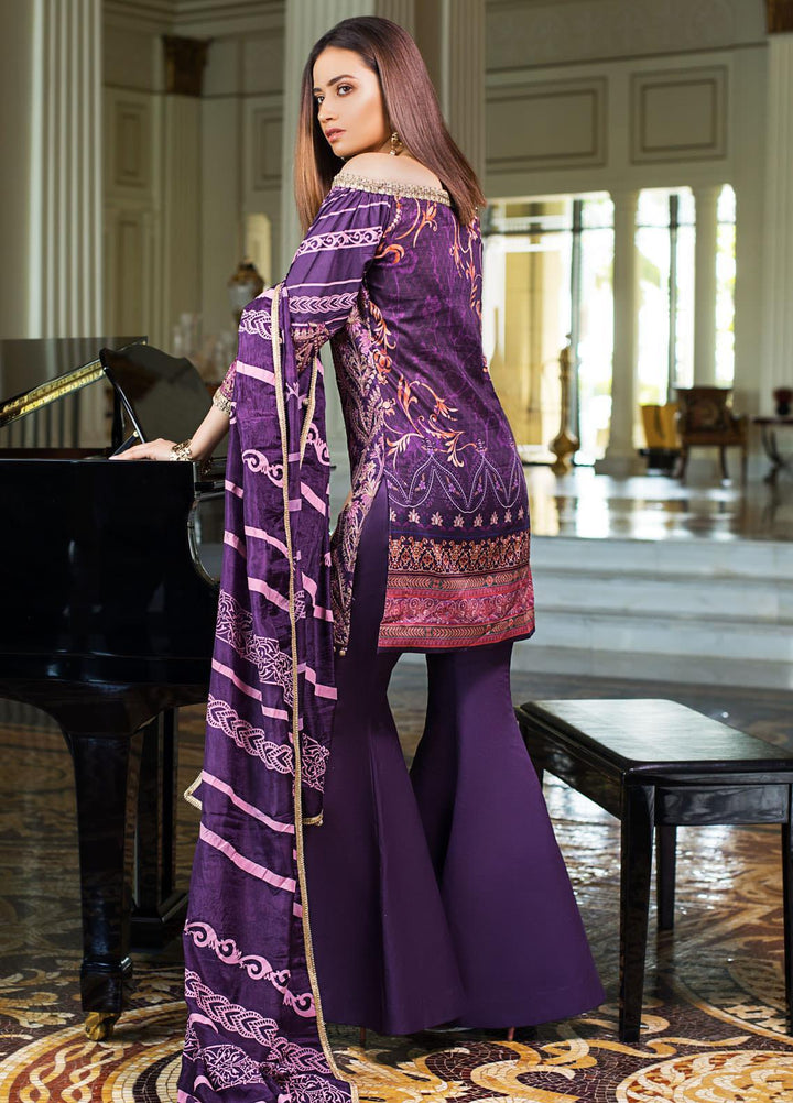 Mahiymaan By Al Zohaib Embroidered Lawn Suits Unstitched 3 Piece MAH21AZ D-02-B - Summer Collection