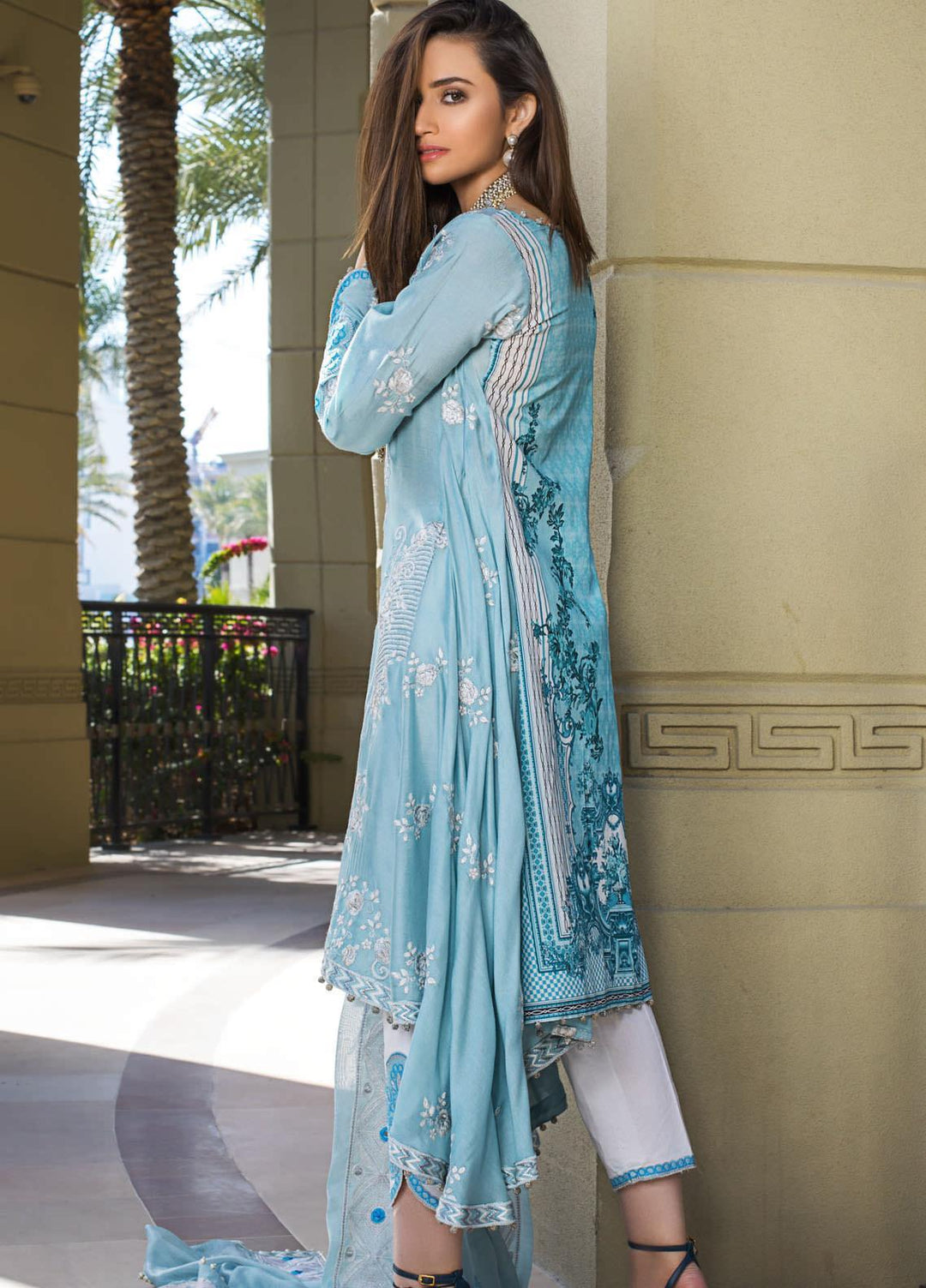 Mahiymaan By Al Zohaib Embroidered Khaadi Net Suits Unstitched 3 Piece MAH21AZ D-06 - Summer Collection