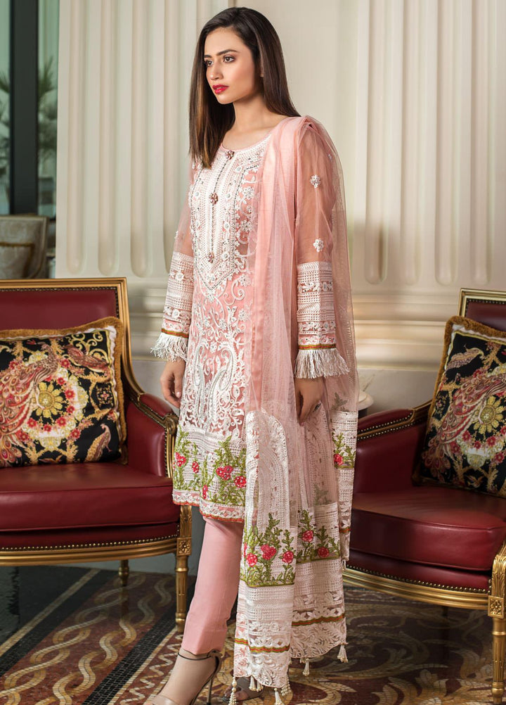 Mahiymaan By Al Zohaib Embroidered Organza Suits Unstitched 3 Piece MAH21AZ D-07 - Summer Collection