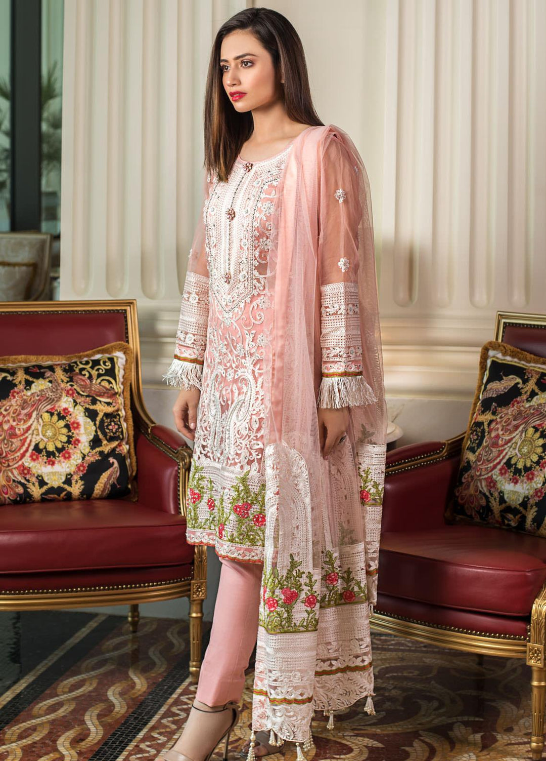 Mahiymaan By Al Zohaib Embroidered Organza Suits Unstitched 3 Piece MAH21AZ D-07 - Summer Collection