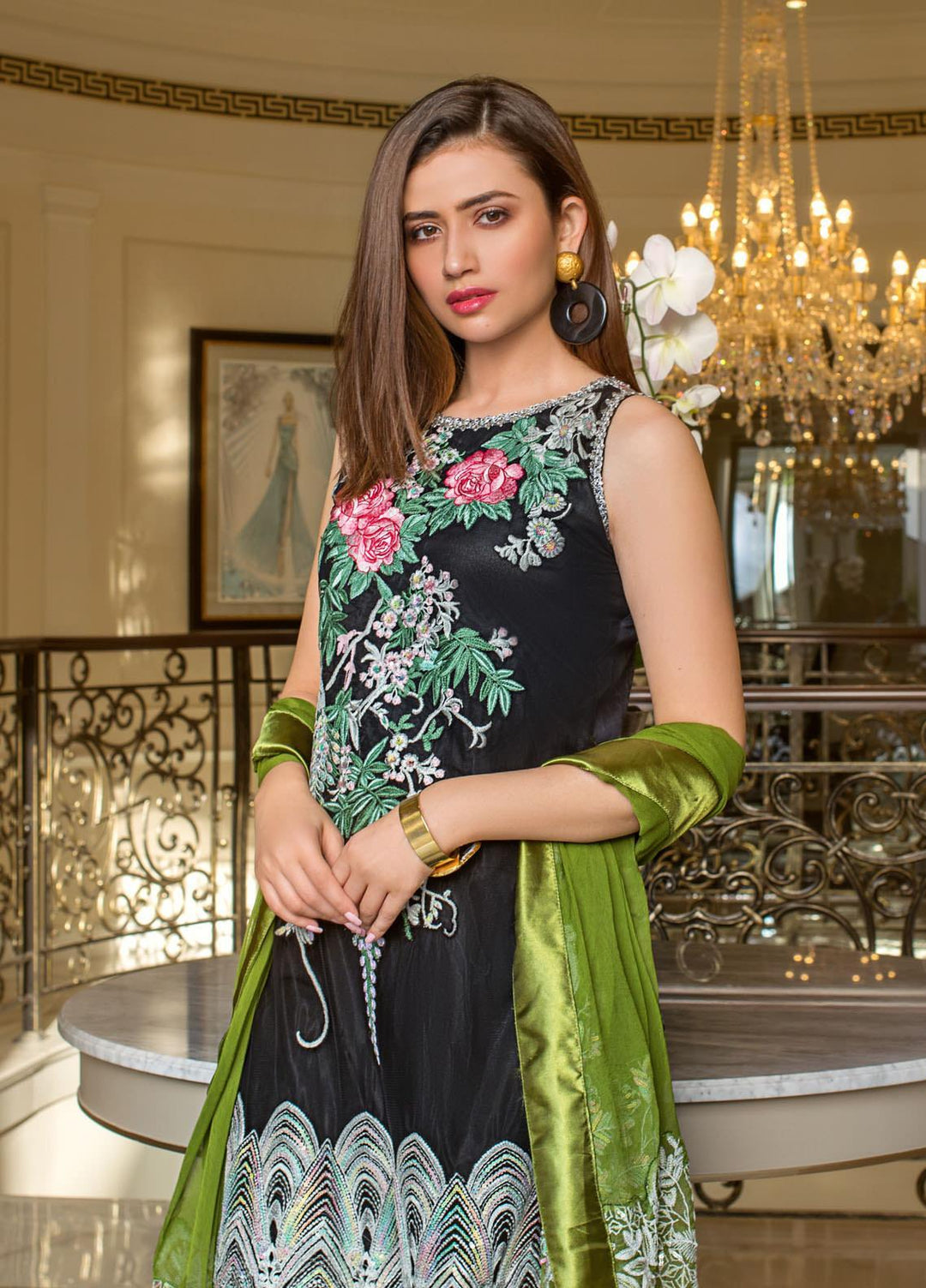 Mahiymaan By Al Zohaib Embroidered Net Suits Unstitched 3 Piece MAH21AZ D-08-B - Summer Collection