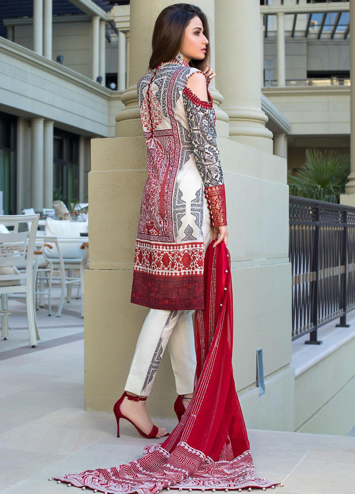 Mahiymaan By Al Zohaib Embroidered Lawn Suits Unstitched 3 Piece MAH21AZ D-09 - Summer Collection