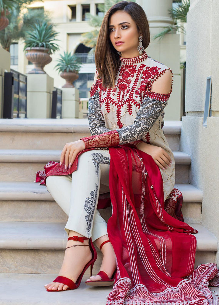 Mahiymaan By Al Zohaib Embroidered Lawn Suits Unstitched 3 Piece MAH21AZ D-09 - Summer Collection