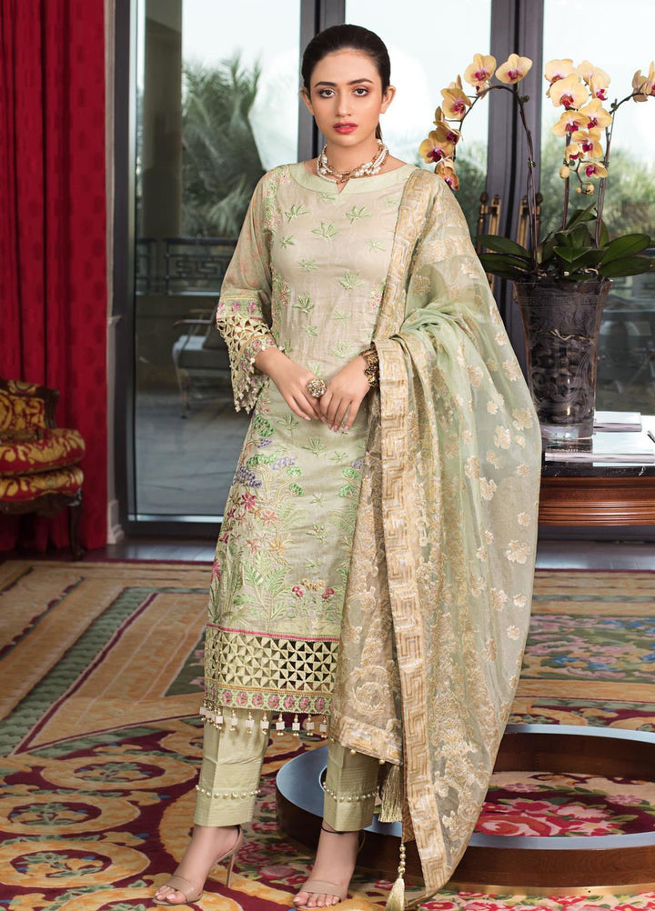 Mahiymaan By Al Zohaib Embroidered Lawn Suits Unstitched 3 Piece MAH21AZ D-10 - Summer Collection