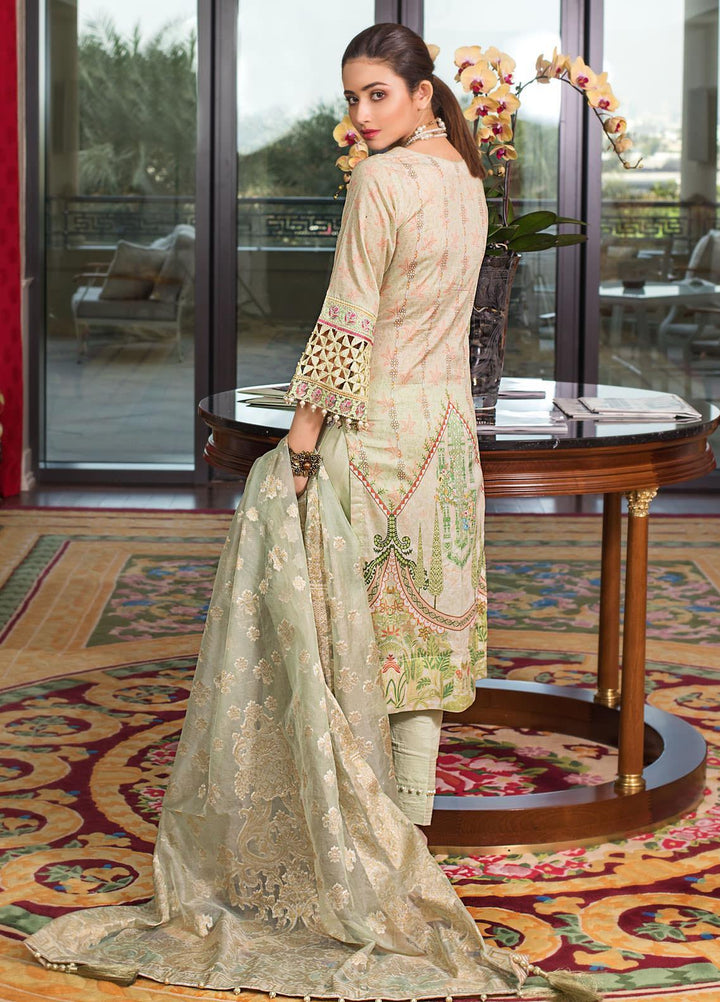 Mahiymaan By Al Zohaib Embroidered Lawn Suits Unstitched 3 Piece MAH21AZ D-10 - Summer Collection