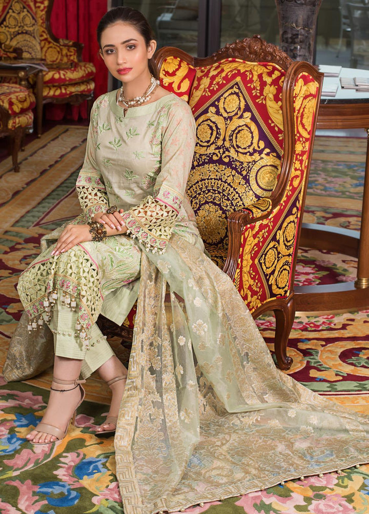 Mahiymaan By Al Zohaib Embroidered Lawn Suits Unstitched 3 Piece MAH21AZ D-10 - Summer Collection