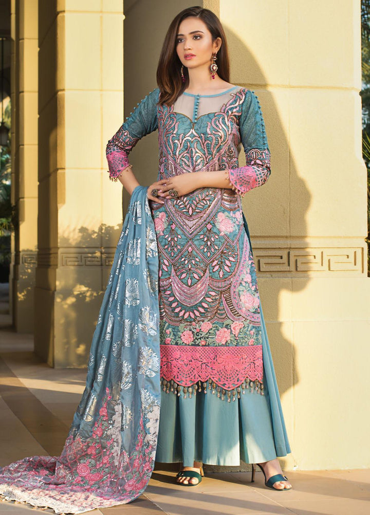 Mahiymaan By Al Zohaib Embroidered Lawn Suits Unstitched 3 Piece MAH21AZ D-11 - Summer Collection