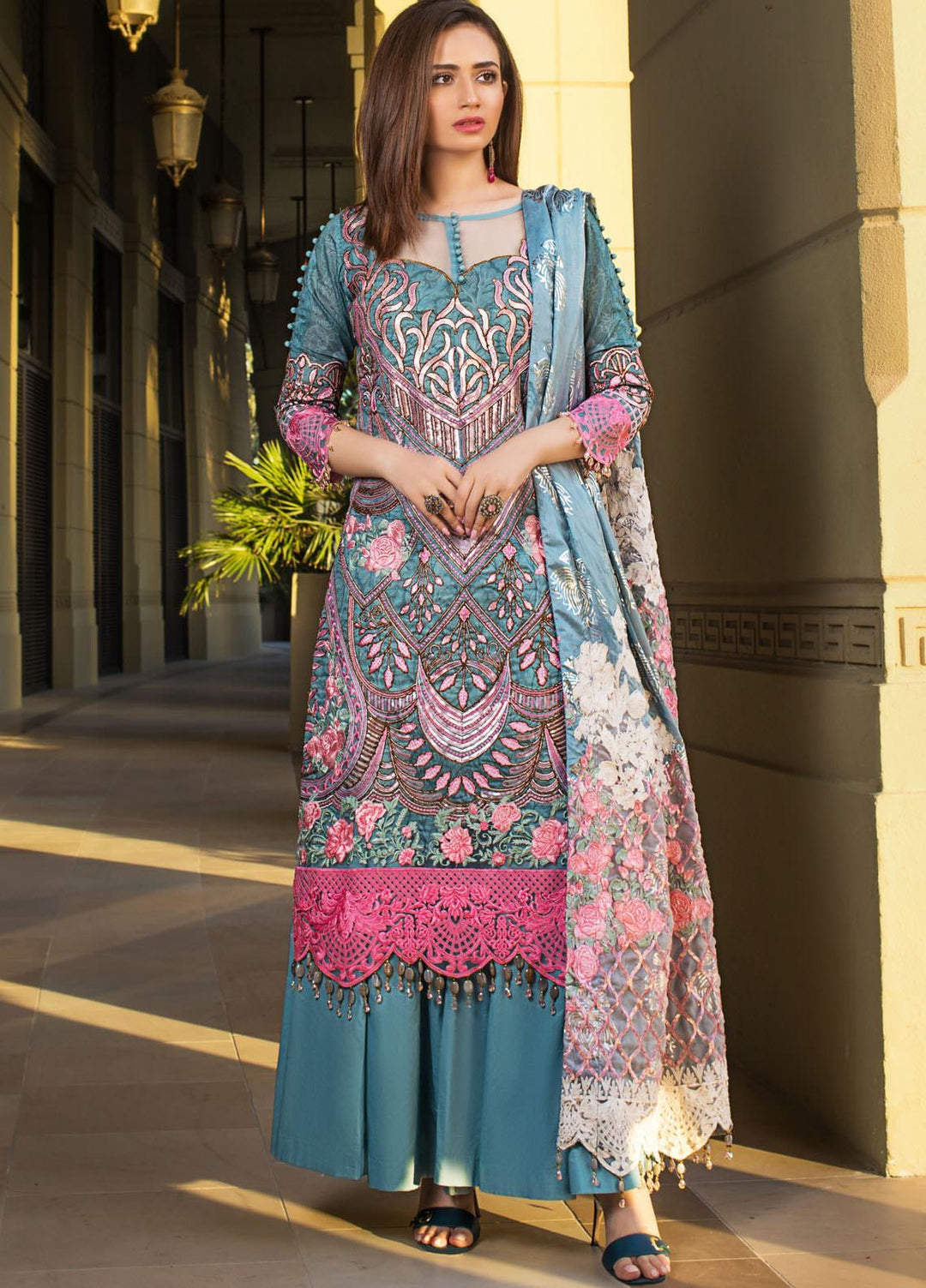 Mahiymaan By Al Zohaib Embroidered Lawn Suits Unstitched 3 Piece MAH21AZ D-11 - Summer Collection