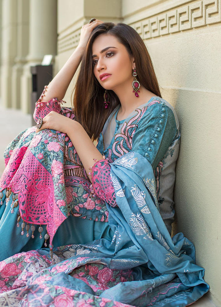 Mahiymaan By Al Zohaib Embroidered Lawn Suits Unstitched 3 Piece MAH21AZ D-11 - Summer Collection