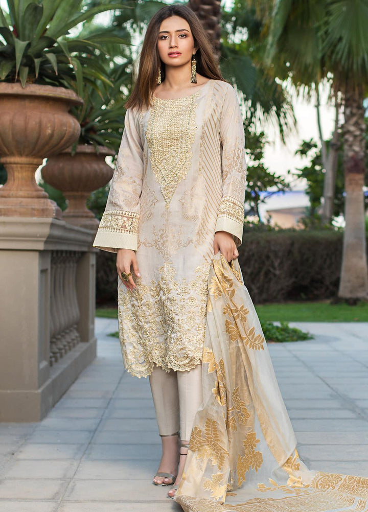 Mahiymaan By Al Zohaib Embroidered Jacquard Suits Unstitched 3 Piece MAH21AZ D-12 - Summer Collection