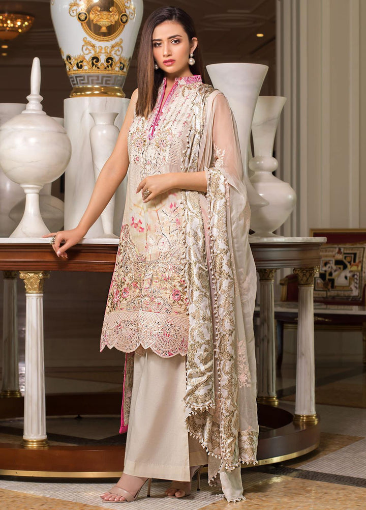 Mahiymaan By Al Zohaib Embroidered Lawn Suits Unstitched 3 Piece MAH21AZ D-13 - Summer Collection