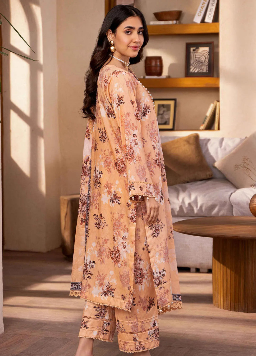 Al Zohaib Printed Lawn Suit Unstitched 3 Piece AZ25CP D-02 - Summer Collection