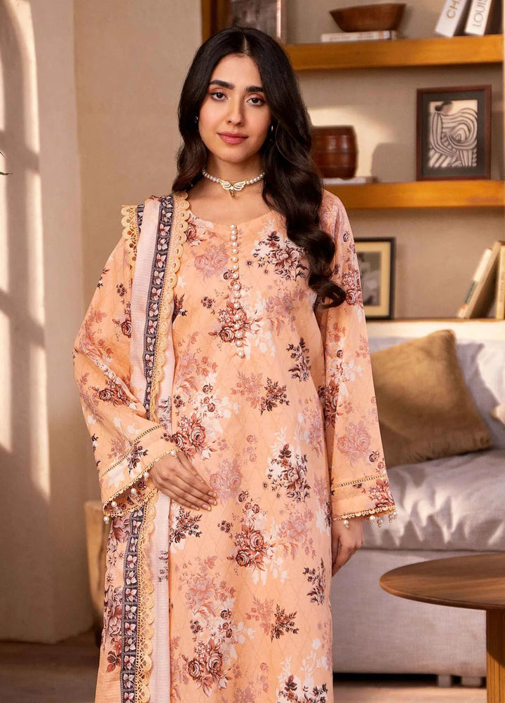 Al Zohaib Printed Lawn Suit Unstitched 3 Piece AZ25CP D-02 - Summer Collection