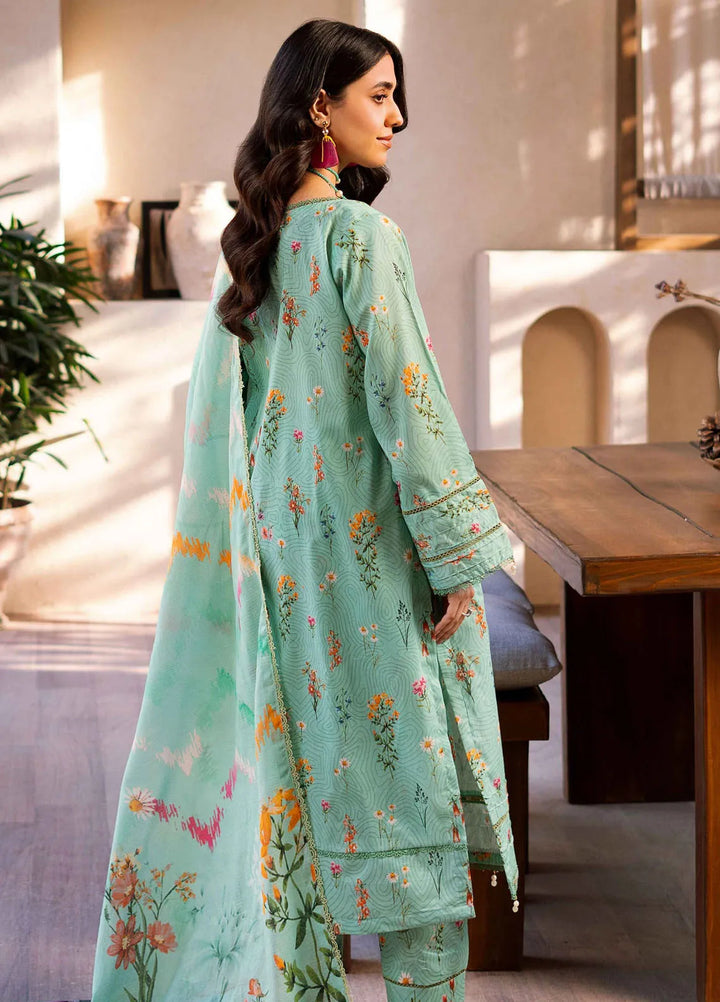 Al Zohaib Printed Lawn Suit Unstitched 3 Piece AZ25CP D-03 - Summer Collection