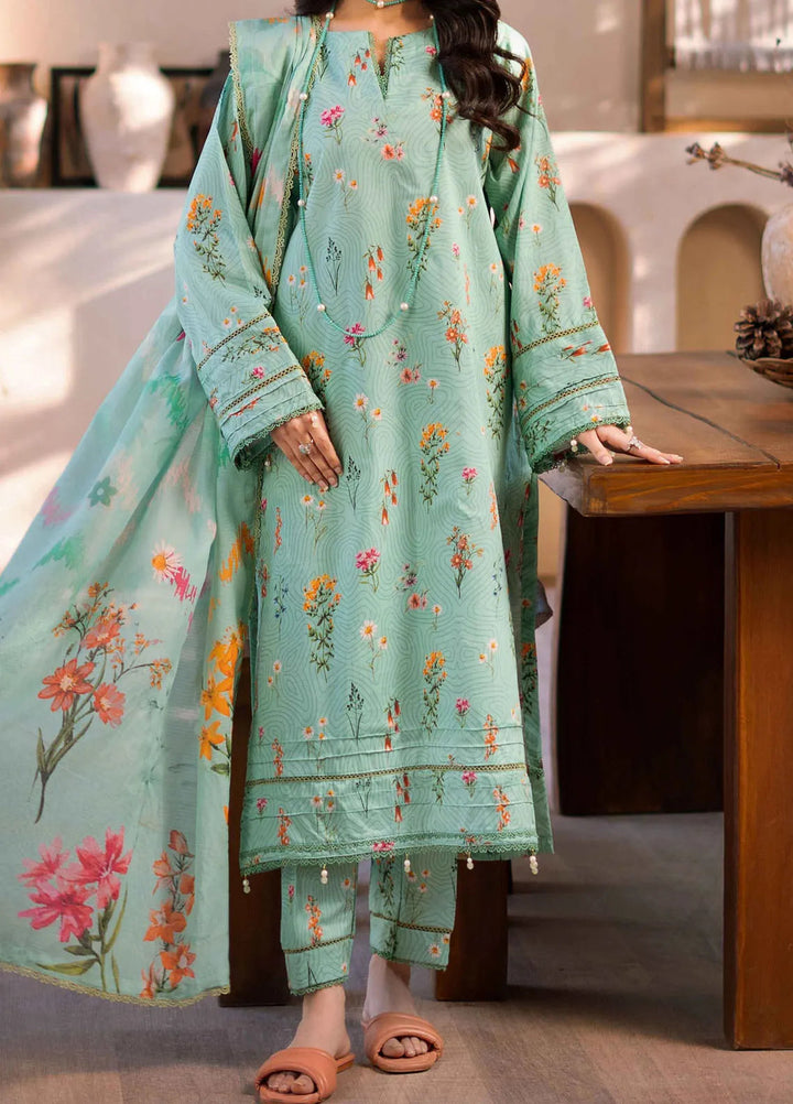 Al Zohaib Printed Lawn Suit Unstitched 3 Piece AZ25CP D-03 - Summer Collection