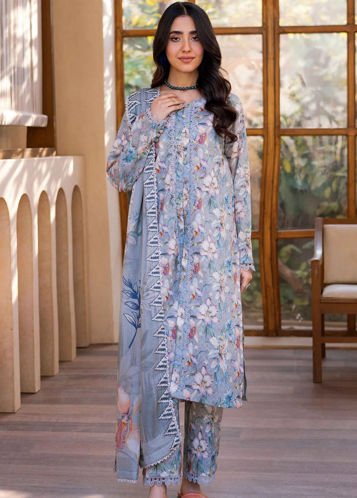 Al Zohaib Printed Lawn Suit Unstitched 3 Piece AZ25CP D-04 - Summer Collection
