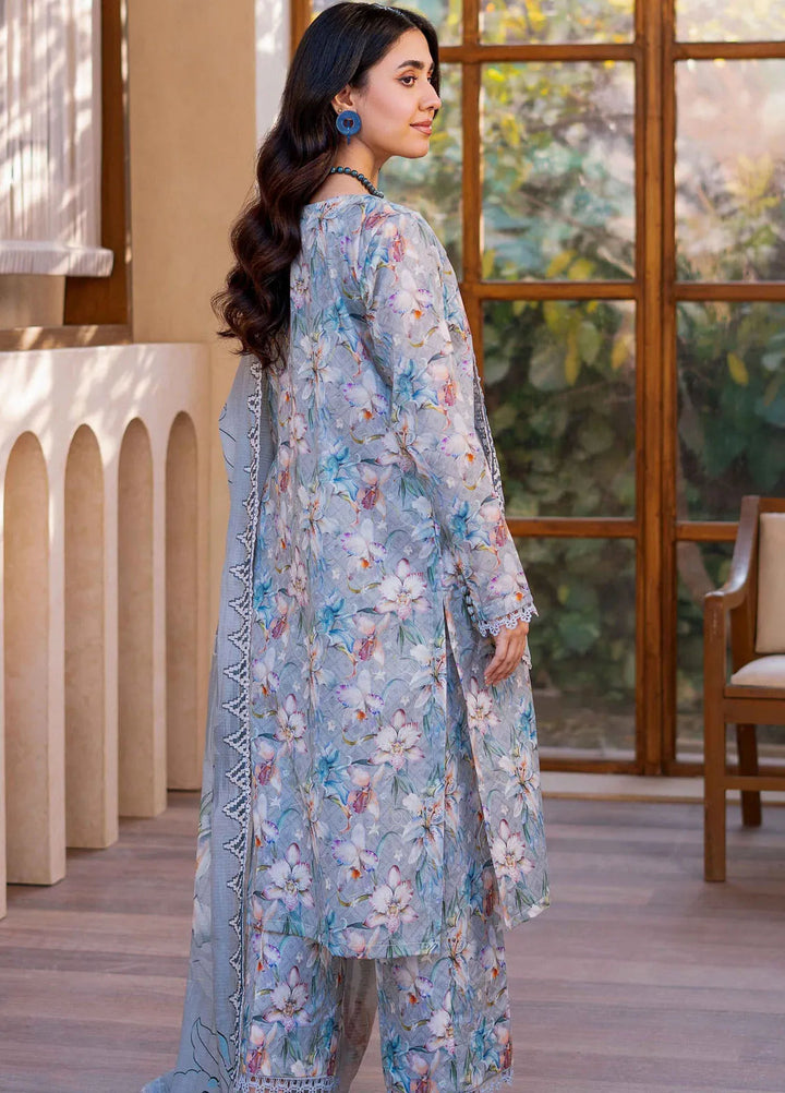 Al Zohaib Printed Lawn Suit Unstitched 3 Piece AZ25CP D-04 - Summer Collection