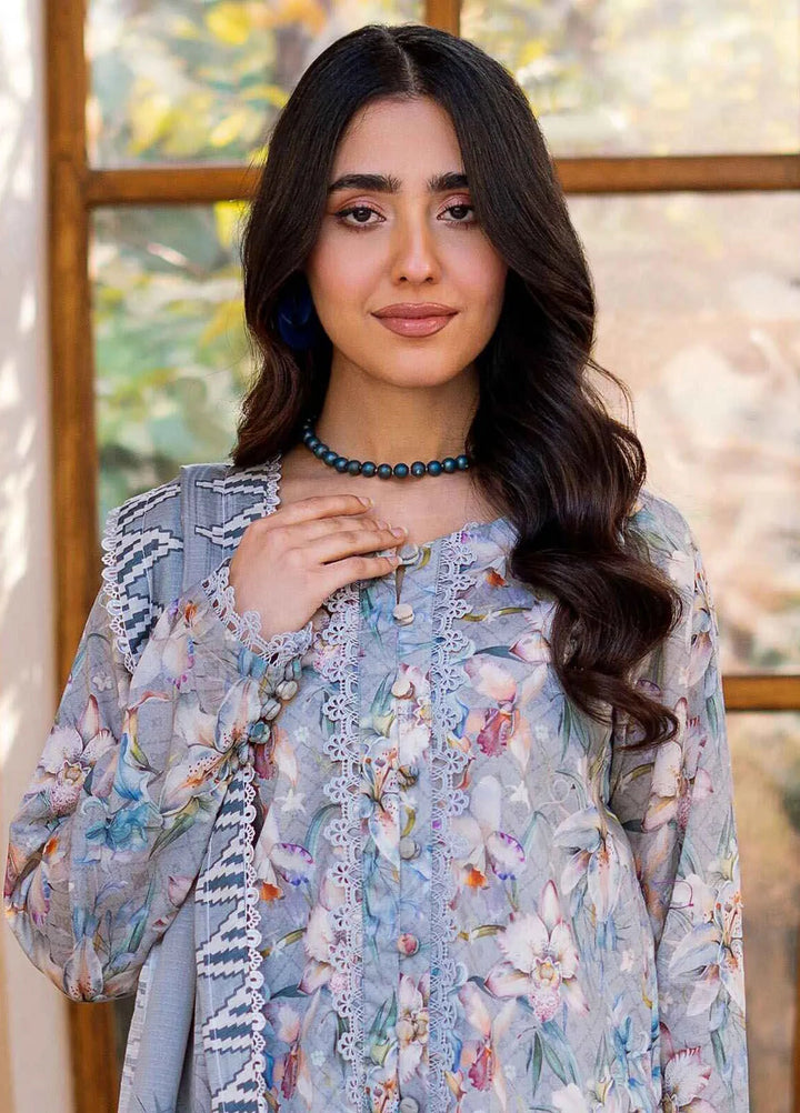 Al Zohaib Printed Lawn Suit Unstitched 3 Piece AZ25CP D-04 - Summer Collection