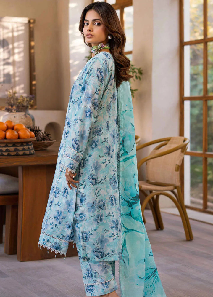 Al Zohaib Printed Lawn Suit Unstitched 3 Piece AZ25CP D-05 - Summer Collection