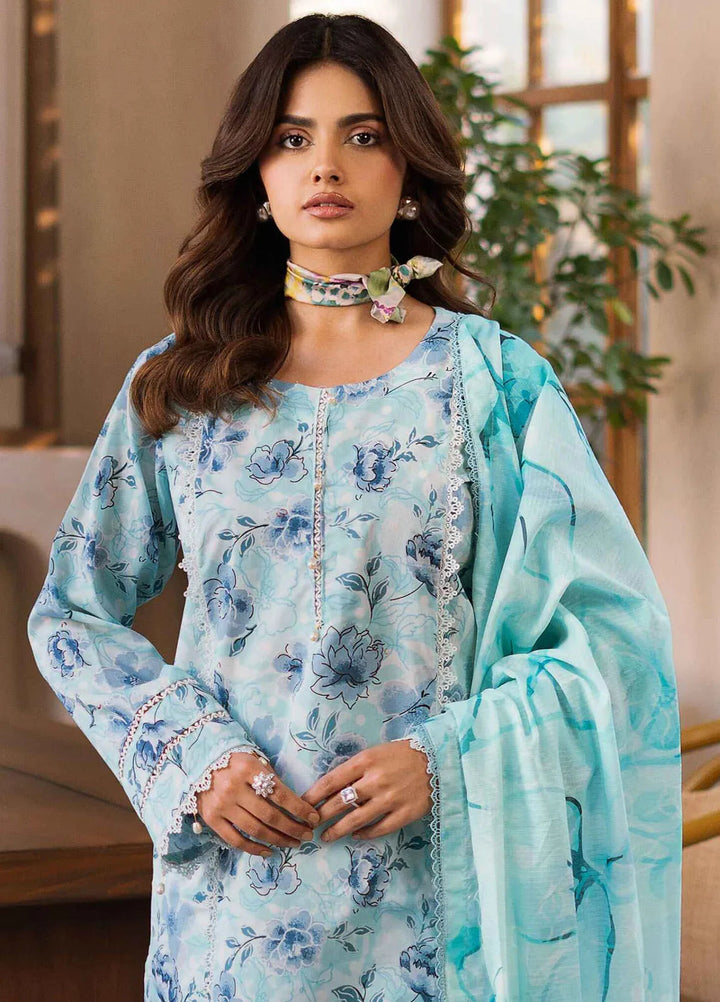 Al Zohaib Printed Lawn Suit Unstitched 3 Piece AZ25CP D-05 - Summer Collection