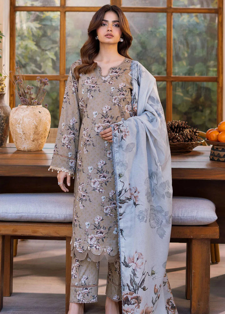 Al Zohaib Printed Lawn Suit Unstitched 3 Piece AZ25CP D-07 - Summer Collection