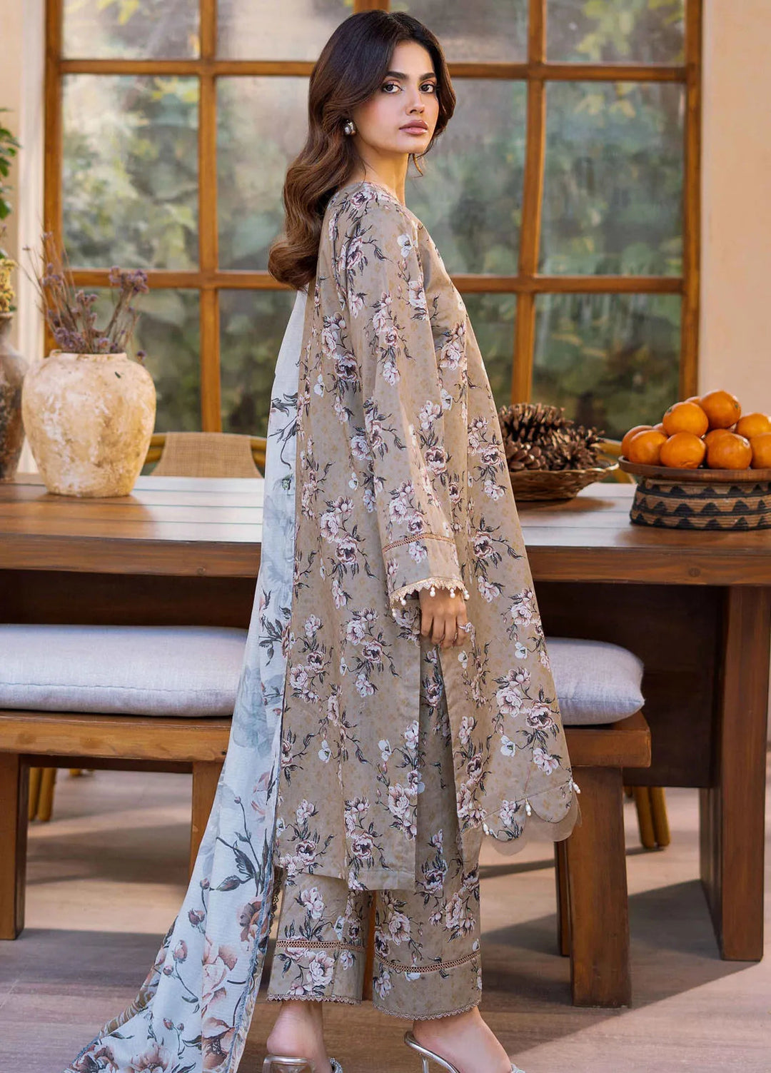 Al Zohaib Printed Lawn Suit Unstitched 3 Piece AZ25CP D-07 - Summer Collection