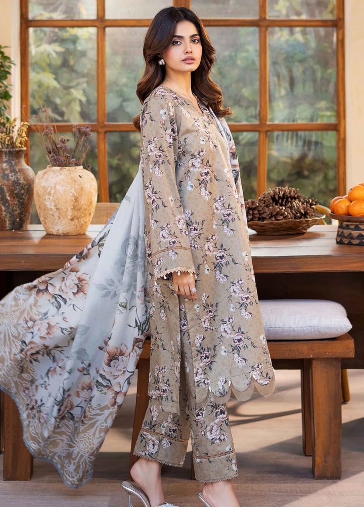 Al Zohaib Printed Lawn Suit Unstitched 3 Piece AZ25CP D-07 - Summer Collection