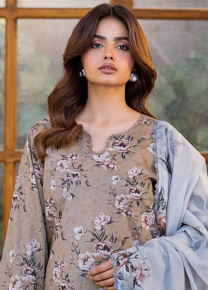 Al Zohaib Printed Lawn Suit Unstitched 3 Piece AZ25CP D-07 - Summer Collection