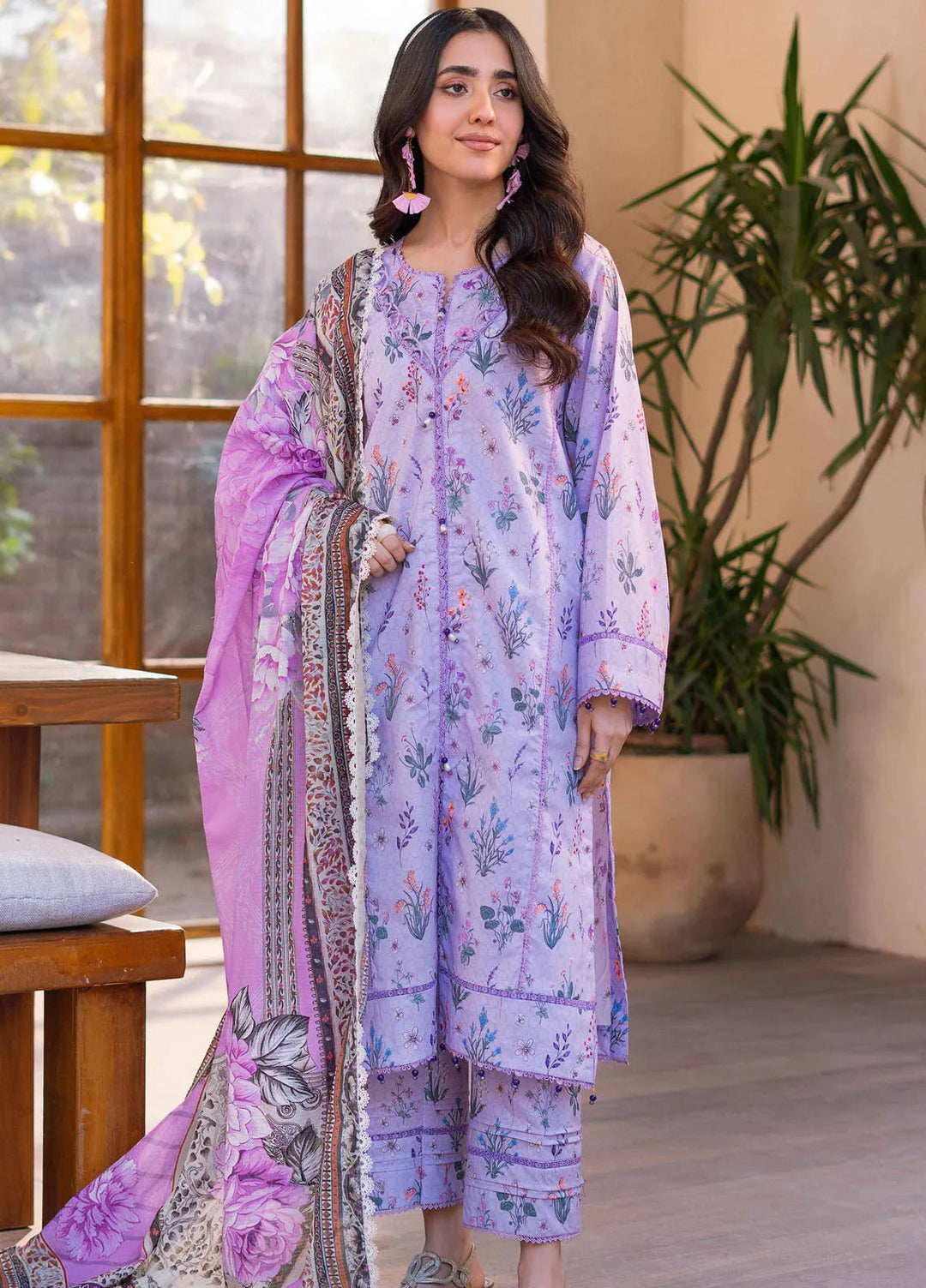 Al Zohaib Printed Lawn Suit Unstitched 3 Piece AZ25CP D-08 - Summer Collection