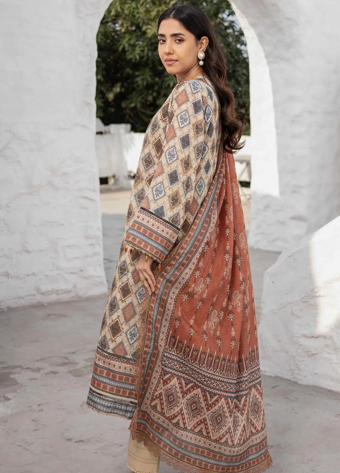 Al Zohaib Printed Lawn Suit Unstitched 3 Piece AZ25CP D-09 - Summer Collection