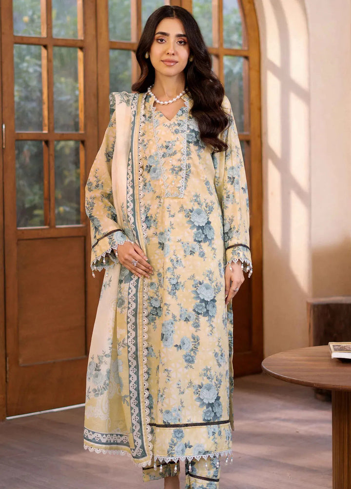 Al Zohaib Printed Lawn Suit Unstitched 3 Piece AZ25CP D-10 - Summer Collection