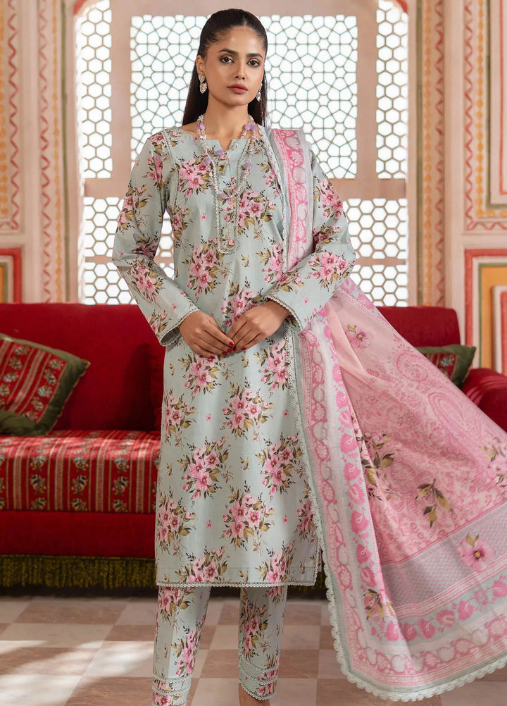 Al Zohaib Printed Lawn Suit Unstitched 3 Piece AZ25DP D-01 - Summer Collection