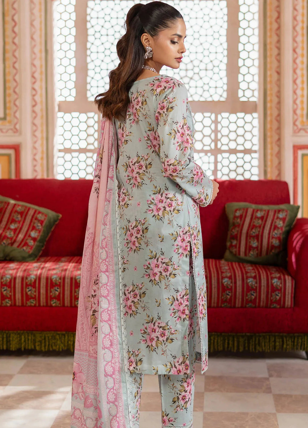 Al Zohaib Printed Lawn Suit Unstitched 3 Piece AZ25DP D-01 - Summer Collection