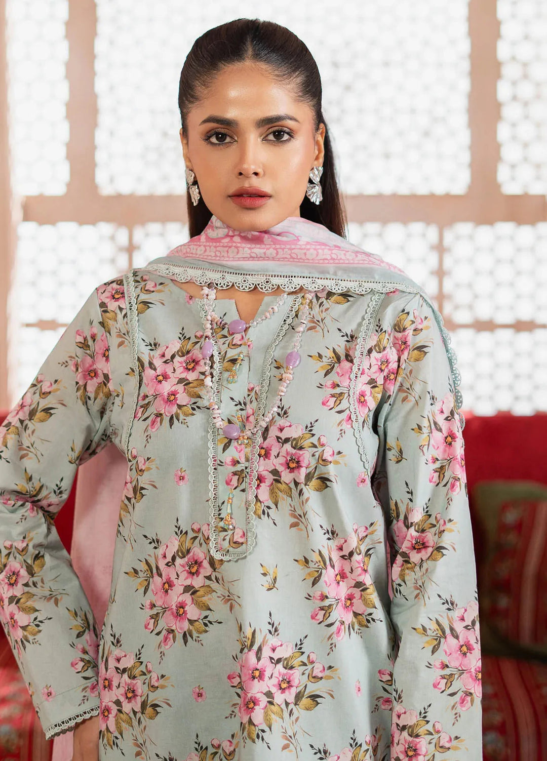 Al Zohaib Printed Lawn Suit Unstitched 3 Piece AZ25DP D-01 - Summer Collection