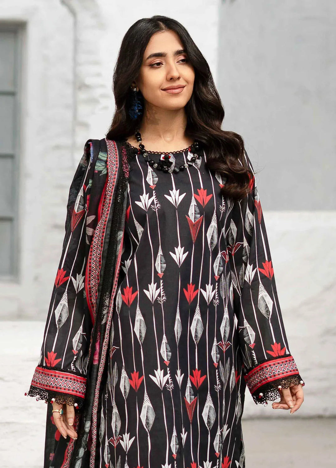 Al Zohaib Printed Lawn Suit Unstitched 3 Piece AZ25DP D-02 - Summer Collection