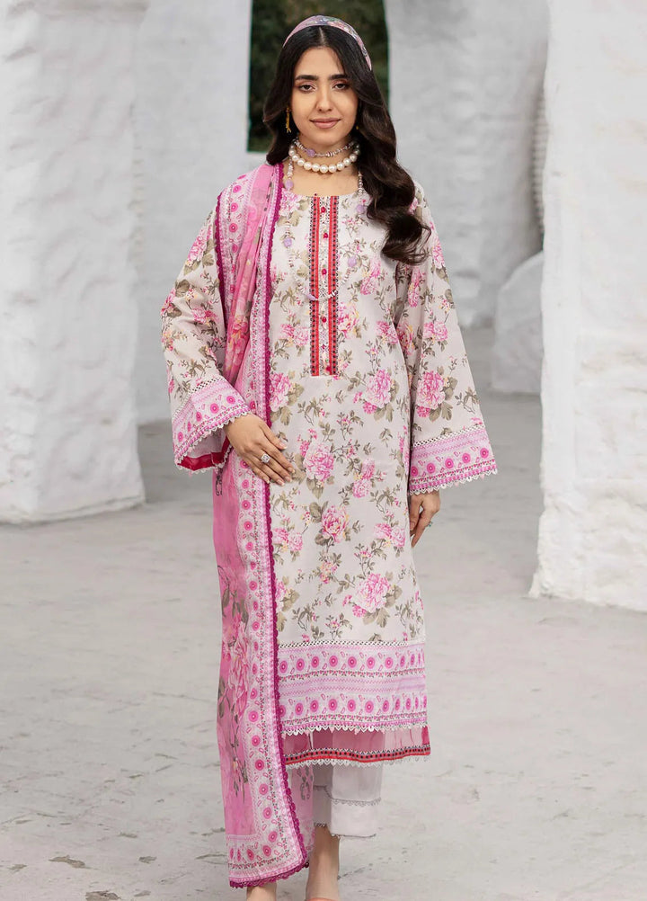 Al Zohaib Printed Lawn Suit Unstitched 3 Piece AZ25DP D-03 - Summer Collection
