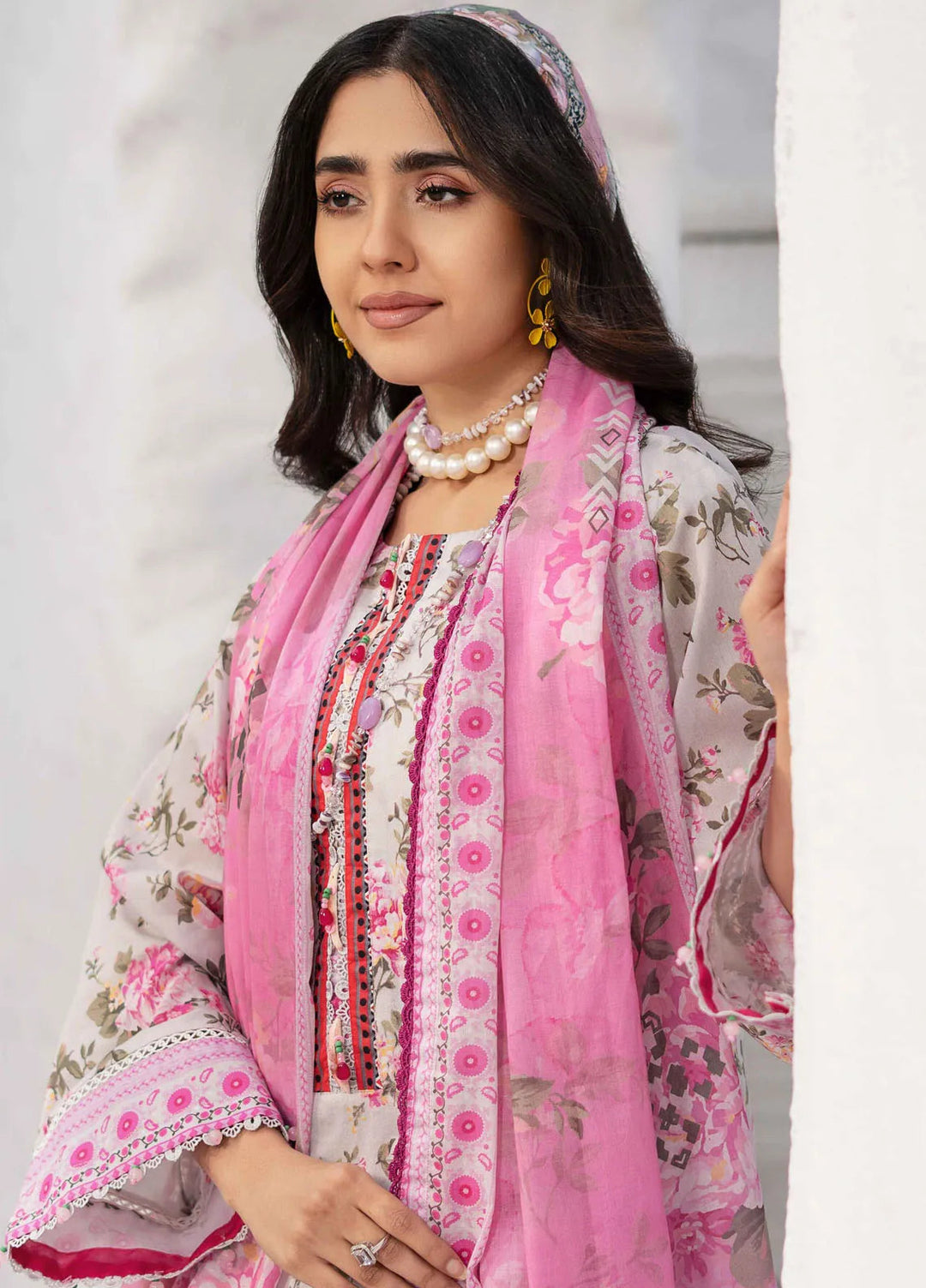 Al Zohaib Printed Lawn Suit Unstitched 3 Piece AZ25DP D-03 - Summer Collection