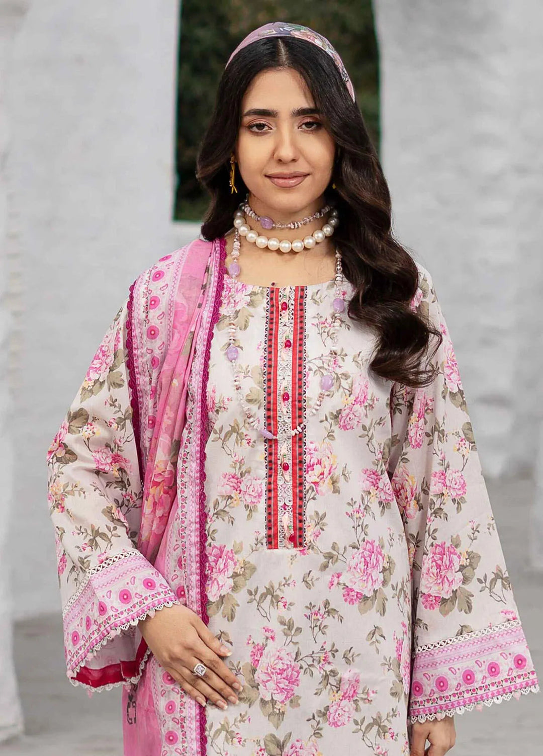 Al Zohaib Printed Lawn Suit Unstitched 3 Piece AZ25DP D-03 - Summer Collection