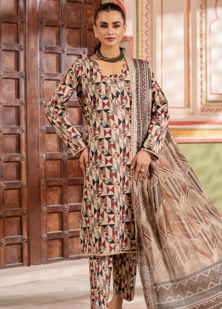 Al Zohaib Printed Lawn Suit Unstitched 3 Piece AZ25DP D-04 - Summer Collection