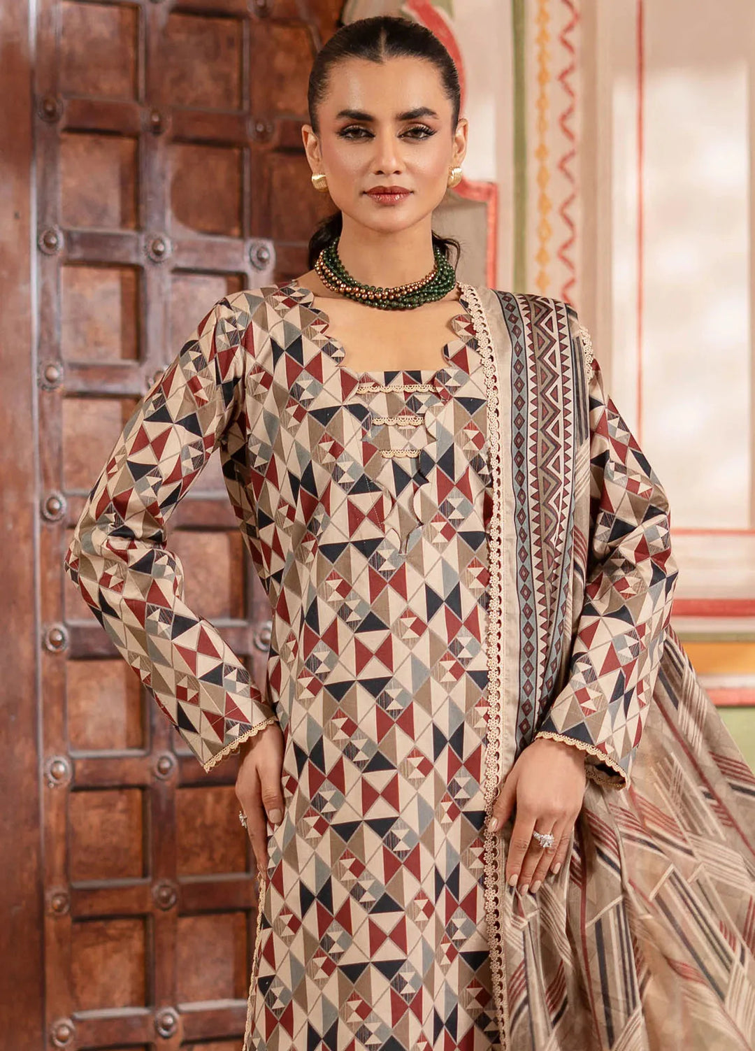 Al Zohaib Printed Lawn Suit Unstitched 3 Piece AZ25DP D-04 - Summer Collection