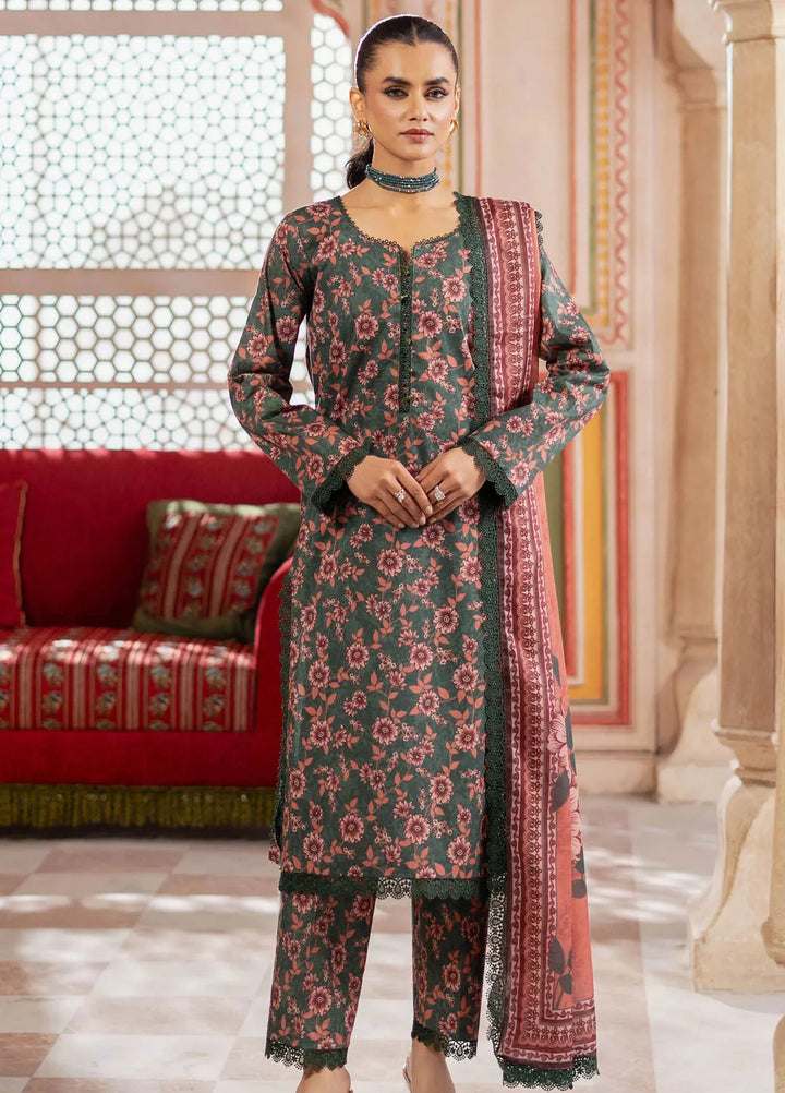Al Zohaib Printed Lawn Suit Unstitched 3 Piece AZ25DP D-06 - Summer Collection