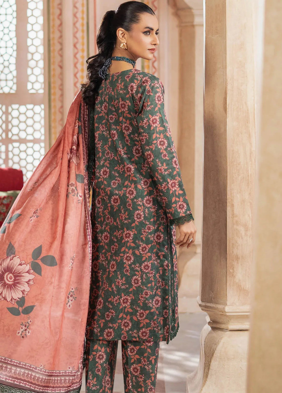 Al Zohaib Printed Lawn Suit Unstitched 3 Piece AZ25DP D-06 - Summer Collection